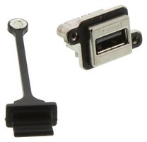 MUSBA11135 - USB Sealed Connector, USB Type A, USB 2.0, Receptacle, 4 Position, Panel Mount, IP67 - AMPHENOL COMMUNICATIONS SOLUTIONS