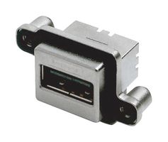 MUSBA511N0 - USB Sealed Connector, USB Type A, USB 2.0, Receptacle, 4 Position, Panel Mount, IP67 - AMPHENOL COMMUNICATIONS SOLUTIONS