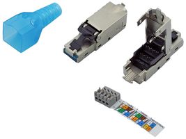 PGSMC#12 - Modular Connector, RJ45 Plug, 1 x 1 (Port), 8P8C, Cat6a, IP20, Cable Mount - TUK