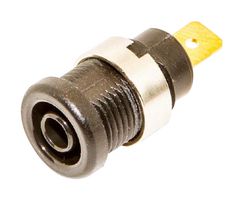 BU-P72913-0 - Banana Test Connector, Jack, Panel Mount, 36 A, 1 kV, Gold Plated Contacts, Black - MULLER