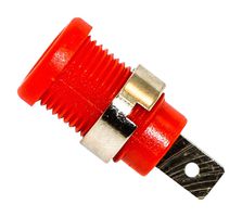 BU-31610-2 - Banana Test Connector, 4mm, Jack, Panel Mount, 35 A, 1 kV, Nickel Plated Contacts, Red - MULLER