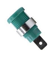 BU-31610-5 - Banana Test Connector, Jack, Panel Mount, 35 A, 1 kV, Nickel Plated Contacts, Green - MULLER