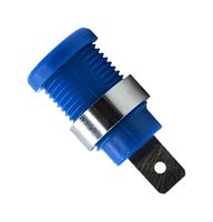 BU-31610-6 - Banana Test Connector, Jack, Panel Mount, 35 A, 1 kV, Nickel Plated Contacts, Blue - MULLER