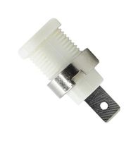 BU-31610-9 - Banana Test Connector, Jack, Panel Mount, 35 A, 1 kV, Nickel Plated Contacts, White - MULLER