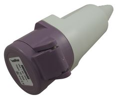 10380 - Pin & Sleeve Connector, With Grommet, 16 A, 25 V, Cable Mount, Socket, 2P, Violet - WALTHER