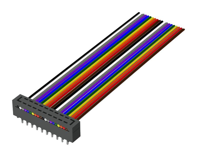 SAMTEC Picoflex and Ribbon HCMD-10-T-20.00-01-G CABLE ASSY, 20POS, IDC PLUG-RCPT, 508MM SAMTEC 3740048 HCMD-10-T-20.00-01-G