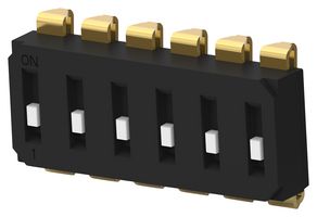 EDS06SNRSTR04Q Dip Switch, 6Pos, SPST, Slide, SMD Alcoswitch - Te Connectivity