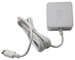 SC0214 RPI Power Supply USB-C-5.1V/3a, US White Raspberry-Pi