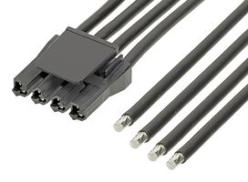 216011-1042 Cable, 4P Sup Sabre Rcpt-Free End, 11.8" Molex