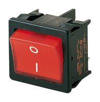 01805.7110-04 Rocker Switch, DPST, 10A, 250VAC, Red MARQUARDT