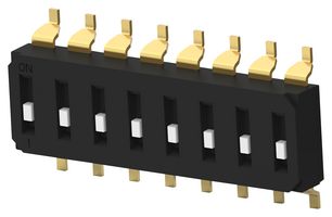 EDS08SGRNTU04Q Dip Switch, 8Pos, SPST, Slide, SMD Alcoswitch - Te Connectivity