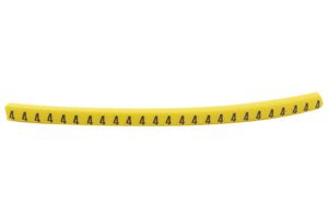 901-11004 Cable Marker, Pre Printed, Pvc, Yellow HELLERMANNTYTON