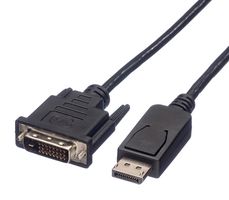 11.04.5619 Cable, DP TO DVI-D Plug, Black, 1.5m ROLINE