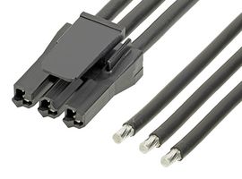 216011-1031 Cable, 3P Sup Sabre Rcpt-Free End, 5.9" Molex