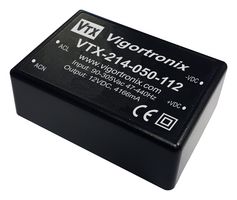 VTX-214-050-115 Power Supply, AC-DC, 15V, 3.333A VIGORTRONIX