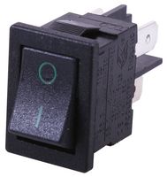 H8550XBAAC Rocker Switch, DPST, Black/Green Arcolectric (Bulgin Limited)