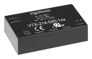 VTX-214-045-124 Power Supply, AC-DC, 24V, 1.9A VIGORTRONIX