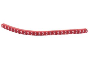 901-11052 Cable Marker, Pre Printed, Pvc, Red HELLERMANNTYTON
