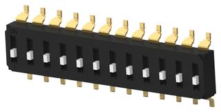 EDS12SGNNTU04Q Dip Switch, 12Pos, SPST, Slide, SMD Alcoswitch - Te Connectivity