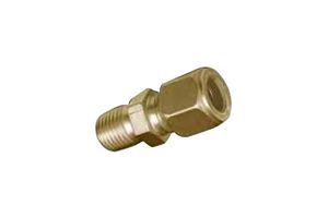 BRLK-38-38 Compression Fitting, 3/8" MNPT, Brass Omega