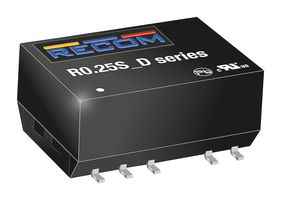 R0.25D-3.33.3 DC-DC Converter, 2 O/P, 0.25W RECOM Power