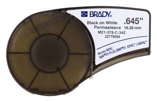 M21-375-C-342 Label, Shrink, WHT, 9.53mm, 2.13m Brady