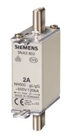 3NA3802 HRC Fuse, 2A, 500VAC, 250VDC, Blade Tag Siemens