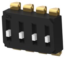 EDS04SNNNTR04Q Dip Switch, 4Pos, SPST, Slide, SMD Alcoswitch - Te Connectivity