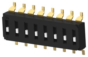 EDS08SGRSTR04Q Dip Switch, 8Pos, SPST, Slide, SMD Alcoswitch - Te Connectivity