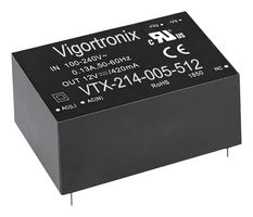 VTX-214-005-512 POWER SUPPLY, AC-DC, 12V, 0.42A VIGORTRONIX