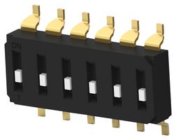 EDS06SGRNTU04Q Dip Switch, 6Pos, SPST, Slide, SMD Alcoswitch - Te Connectivity