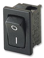 1801.2106-02 Switch, SPST, 10A, 250VAC Black, I/0 MARQUARDT