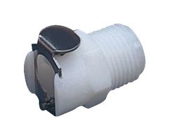 Ft-PLC100-04 Quick Coupling, Acetal, 1/4" MNPT, 1.15" Omega