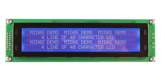 MC44005A6W-BNMLW3.3-v2 Lcd Display, Cob, 40 X 4, Blue STN, 3.3V Midas