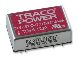 Ten 8-1222 Converter, DC/DC, 8W, +/-12V TRACO Power