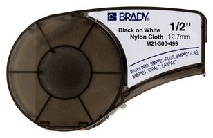 M21-500-499 Label, Nylon Cloth, WHT, 12.7mm, 4.87M Brady