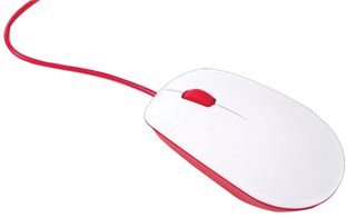 RPI-Mouse-Red/White Raspberry Pi Mouse, Red/White Raspberry-Pi