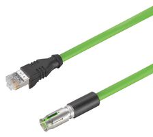 HDC XX5E01 FMSRJ45-0100 Cir Cable ASSY, 4Pos, Rcpt-RJ45 Plug, 1m Weidmuller