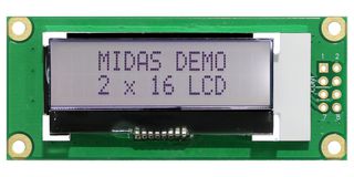MD21605B6W-FPTLWI3 Lcd Display, Cob, Transflective, FSTN Midas