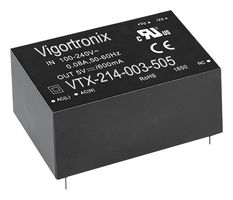 VTX-214-003-505 Power Supply, AC-DC, 5V, 0.6a VIGORTRONIX