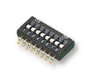 MULTICOMP PRO SIP/DIP MCDHA-08TQR DIP SWITCH, 8 POS, SPST, FLUSH SLIDE MULTICOMP PRO 2422607 MCDHA-08TQR