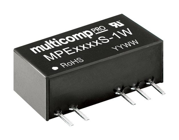 MULTICOMP PRO Isolated Board Mount MPE1505S-1W DC-DC CONVERTER, 2 O/P, 1W MULTICOMP PRO 3652606 MPE1505S-1W