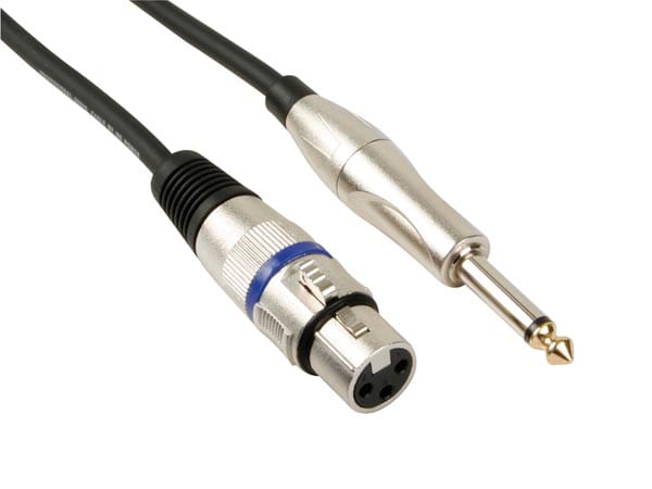 Velleman Microfoon kabels PAC111 XLR-KABEL - XLR VROUWELIJK naar JACK 6.35 mm - MONO - 6 m PAC111 PAC111