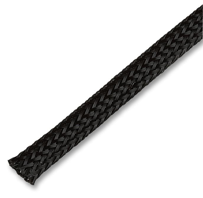 MULTICOMP PRO Sleeving PET15BK25MR SLEEVING, BRAID, 25M MULTICOMP PRO 3223360 PET15BK25MR