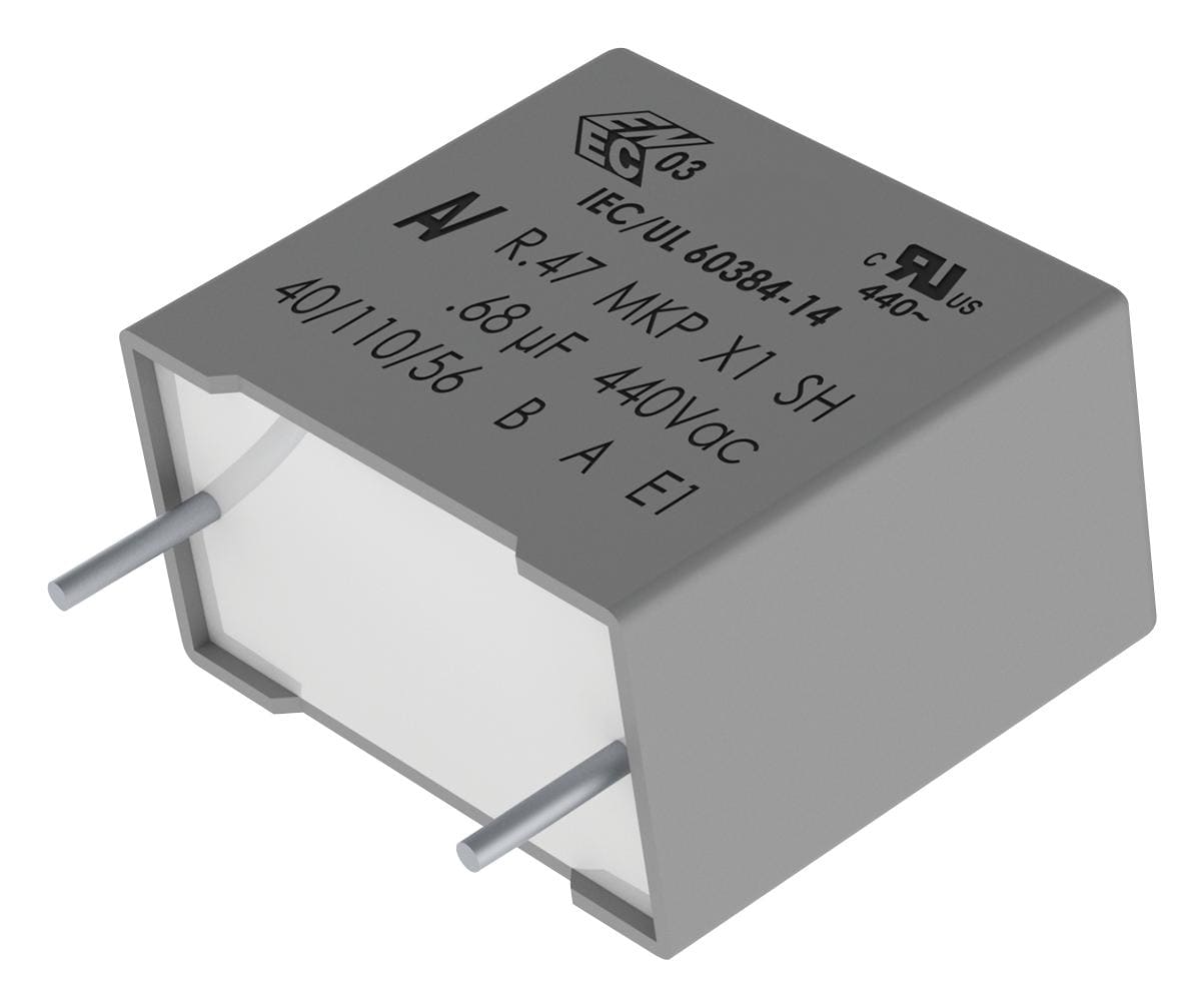 KEMET Film Suppression Capacitors R474W347050A1K CAP, 0.47µF, 10%, PP, RADIAL KEMET 2456419 R474W347050A1K