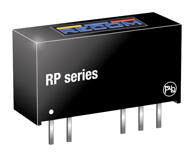 RECOM POWER Isolated Board Mount RP-2415S/P DC-DC CONVERTER, MEDICAL, 15V, 0.066A RECOM POWER 2846332 RP-2415S/P