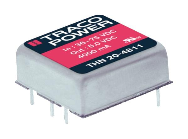 TRACO POWER Isolated Board Mount THN 20-2413 DC-DC CONVERTER, 15V, 1.33A TRACO POWER 2451607 THN 20-2413