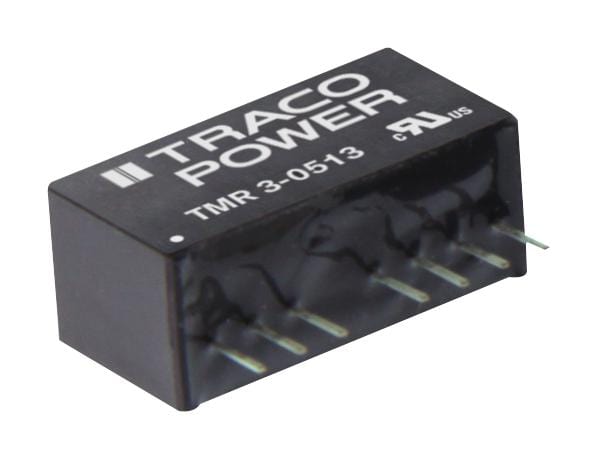 TRACO POWER Isolated Board Mount TMR 3-0523 CONVERTER, DC/DC, 3W, +/-15V/0.1A TRACO POWER 1284234 TMR 3-0523
