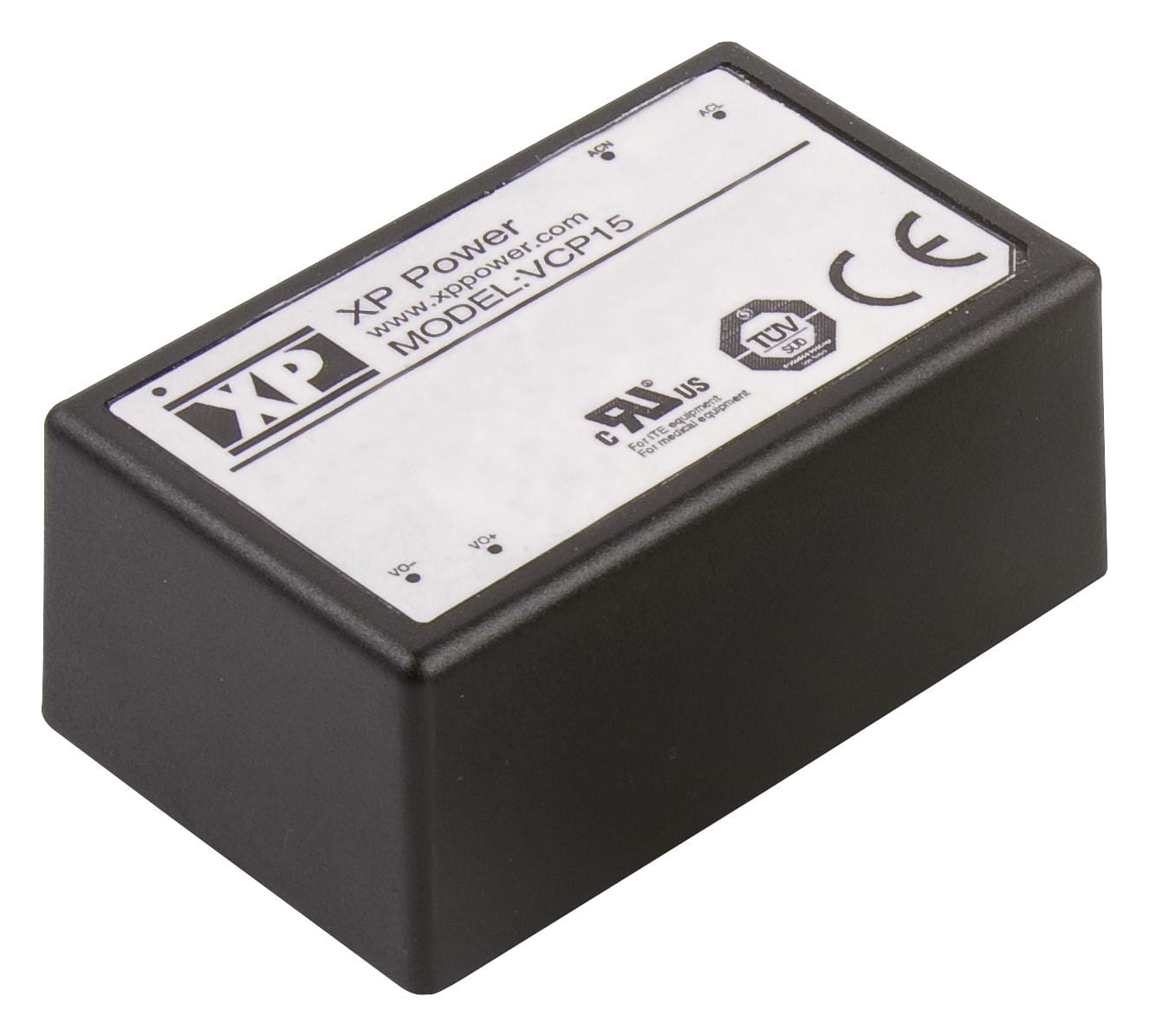 XP POWER Enclosed - Single Output VCP15US24-E POWER SUPPLY, AC-DC, MEDICAL, 24V, 0.63A XP POWER 2536156 VCP15US24-E