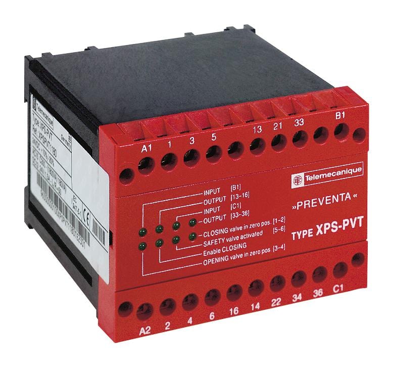 SCHNEIDER ELECTRIC Safety XPSPVT1180 SAFETY RELAY, DPST-NO, SPST-NC, 24VDC SCHNEIDER ELECTRIC 3215112 XPSPVT1180